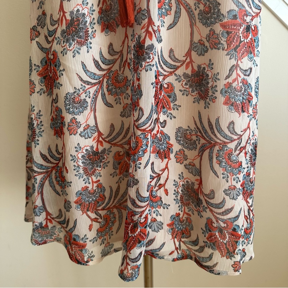 BB Dakota Allisa Floral Halter Trapeze Swing Mini Dress Cream Red Size Small NWT - Picture 13 of 15